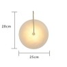 Round Resin Sconce Bedroom Living Room Nordic LED Brass Wall Lamp