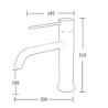 Gun Grey Bathroom Sink Faucet Copper Basin Mixer Tap Simplicity