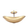 Curvy Moon Roman Tub Faucet Waterfall Bathtub Mixer Tap with Hand Spray in Oil Rubbed Bronze