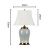 Simple Counter Reading Lamp Study Room Living Room Crackle Pattern Ceramic Table Lamp