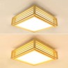 LED Ceiling Light Living Room Bedroom Study Lighting Wooden Frame Ceiling Light