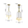 Creative Magic Bean Glass Lamp Living Room Duplex Stair Nordic Brass Cluster Chandelier Pendant Light